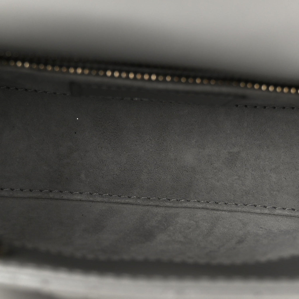 Metallic Lambskin Cannage Mini Lady Dior Grey