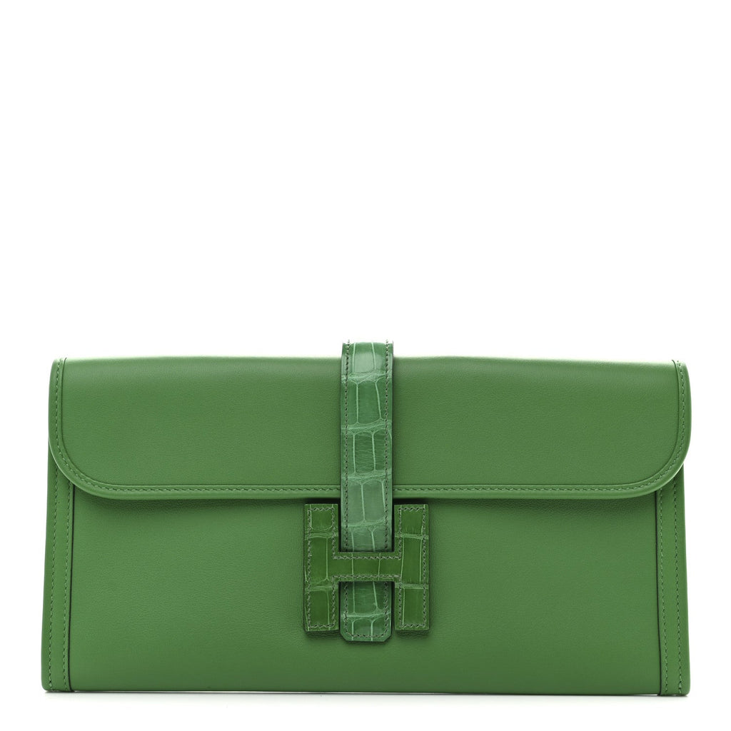 Swift Shiny Alligator Jige Elan Touch 29 Clutch Bambou