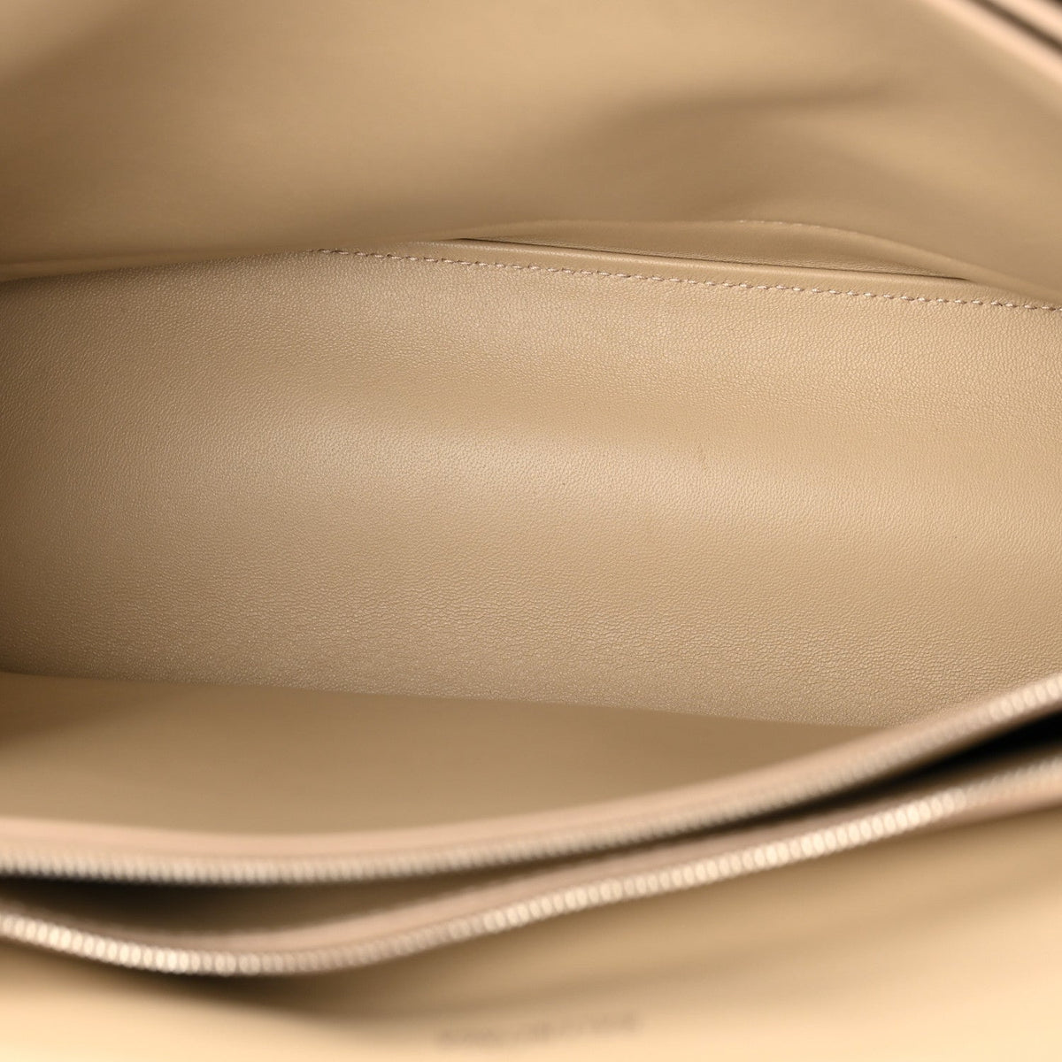 Crushed Calfskin Quilted Large Crush Chain Bag Nude