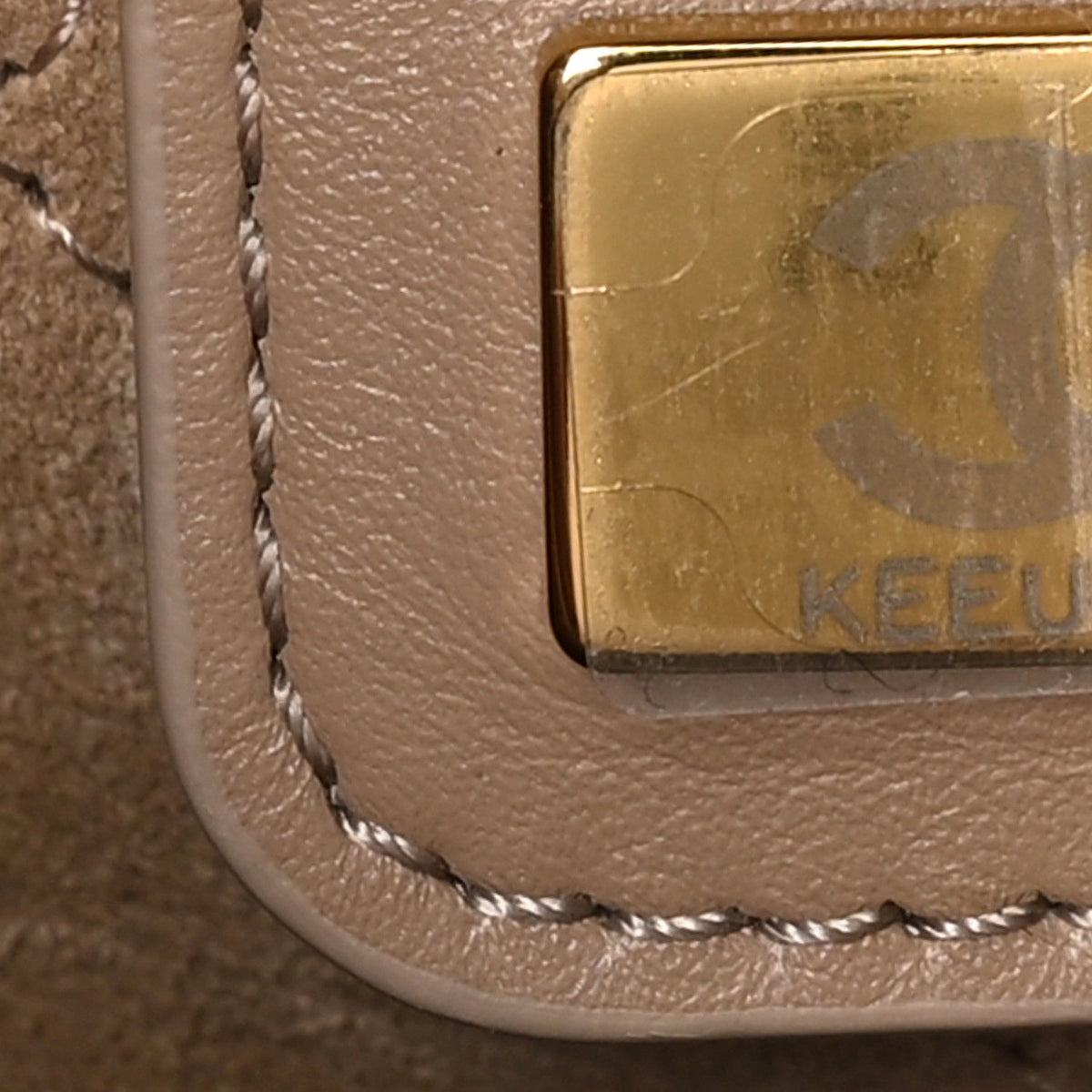 Calfskin Large Perfect Bowling Bag Dark Khaki