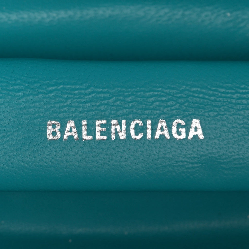 Satin Pearl Shell Clutch Bag Turquoise