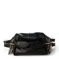 Crinkled Calfskin Macrocannage Small D-Journey Bag Black