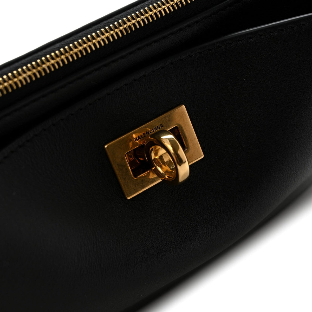 Natural Smooth Calfskin Rodeo Sling Pochette Black