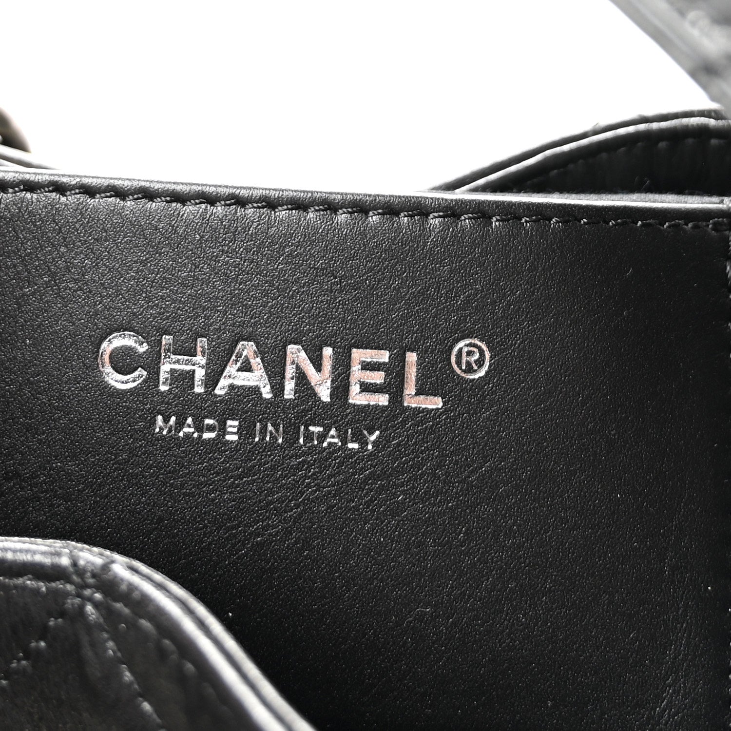 Shiny Crumpled Calfskin Quilted Small Chanel 25 Handbag Black