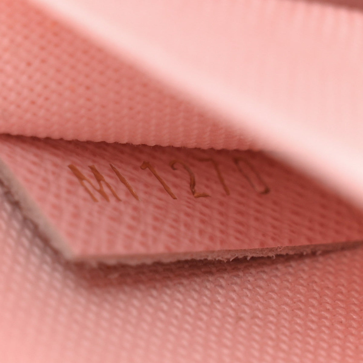 Damier Azur Pochette Felicie Chain Wallet Rose Ballerine