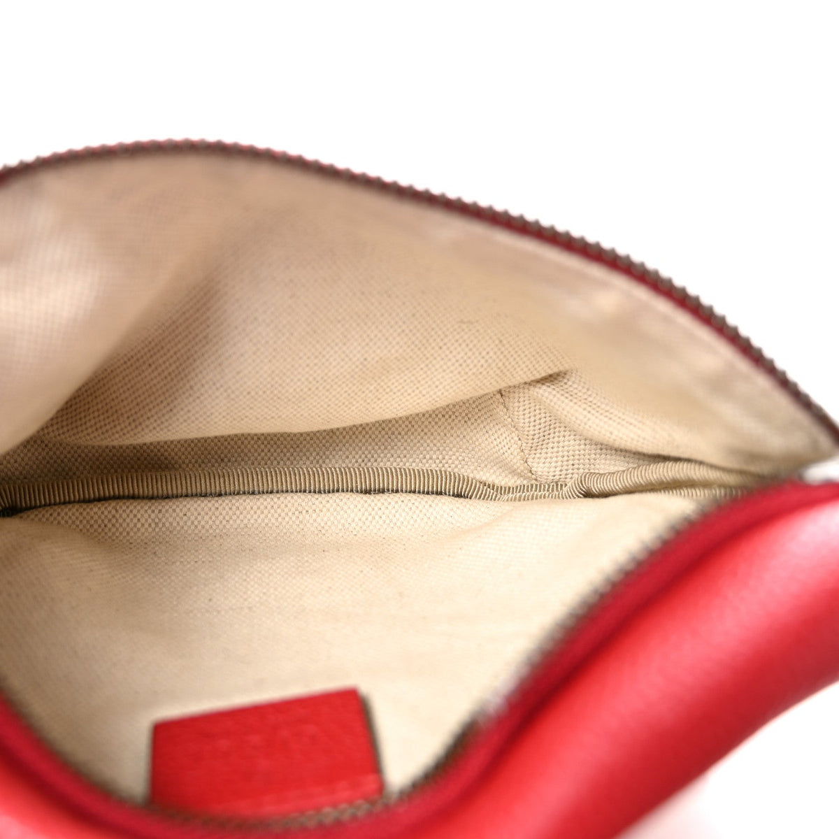 Grained Calfskin Small Logo Belt Bag Hibiscus Red