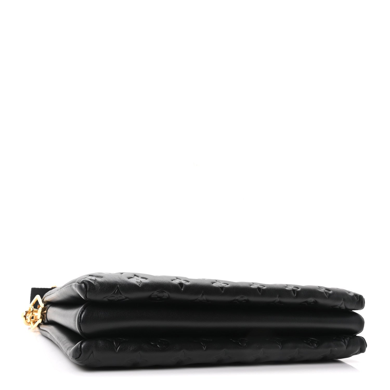 Lambskin Embossed Monogram Coussin MM Black