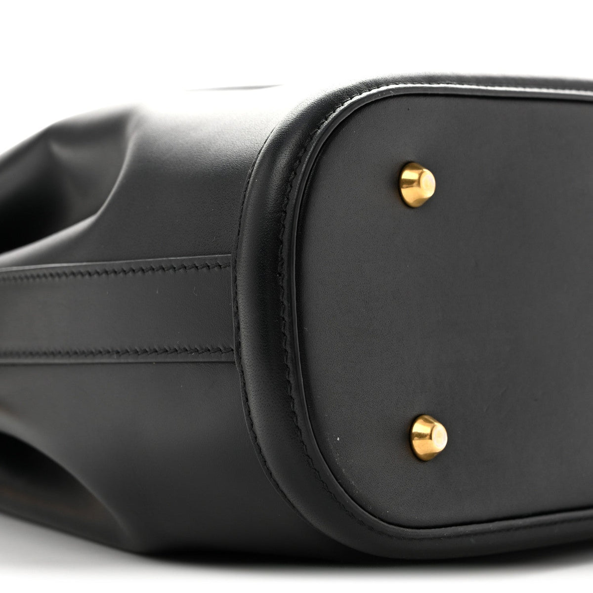 Calfskin CD Embossed Medium C'est Chain Bucket Bag Black