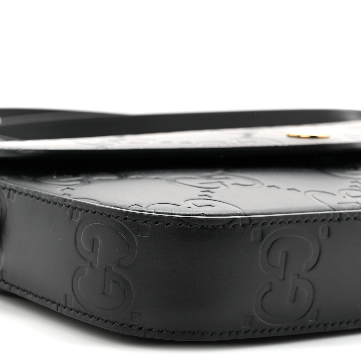 Gilbert Calfskin GG Super Mini Shoulder Bag Black