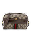 GG Supreme Monogram Web Mini Ophidia Shoulder Bag Brown
