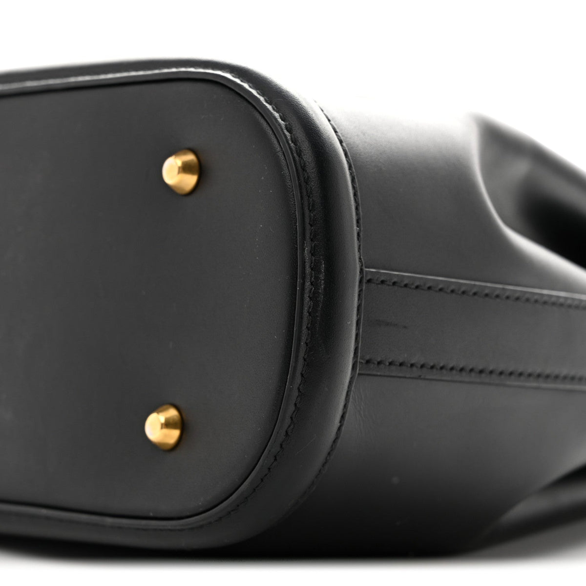 Calfskin CD Embossed Medium C'est Chain Bucket Bag Black