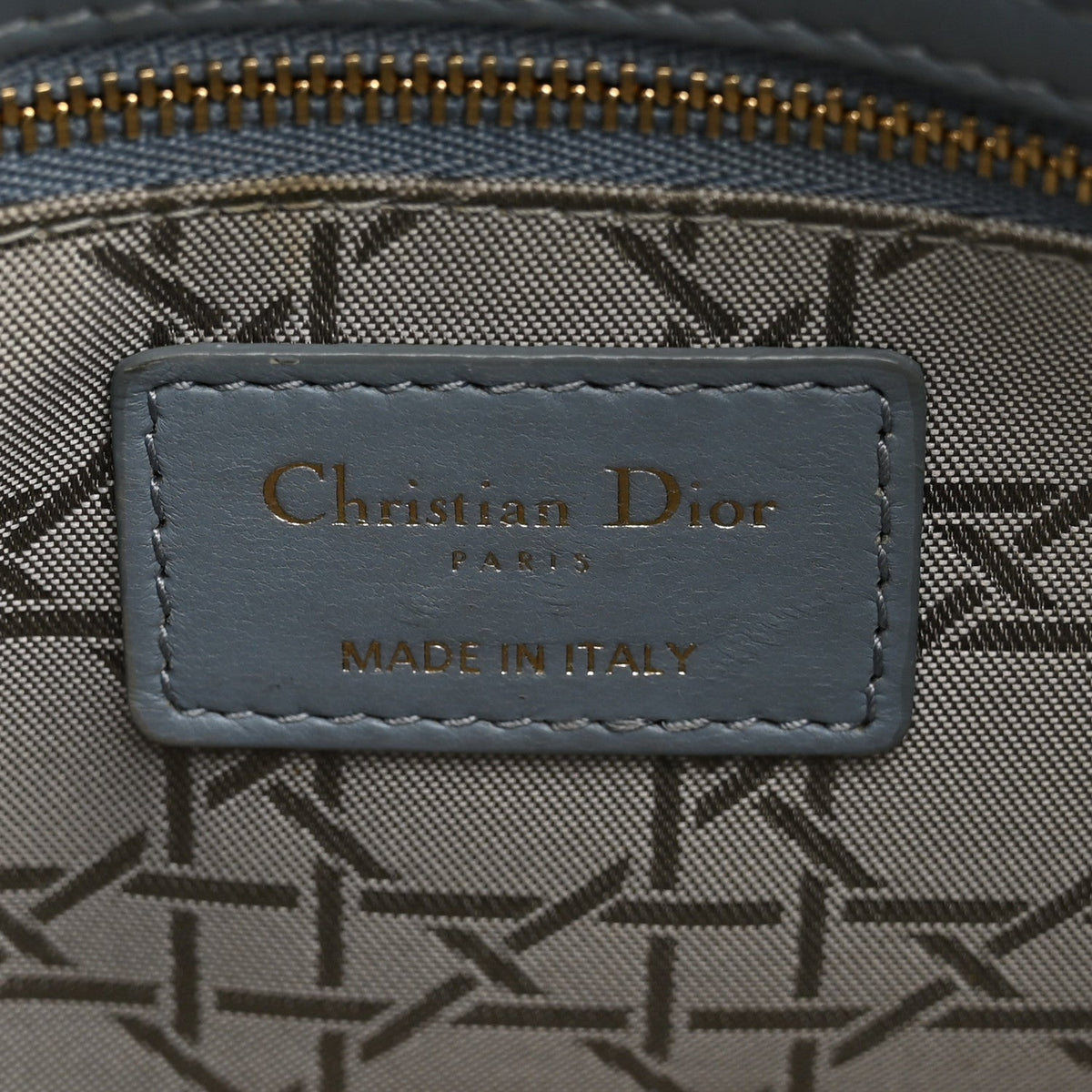 Lambskin Cannage Small Lucky Badges My Lady Dior Cloud Blue