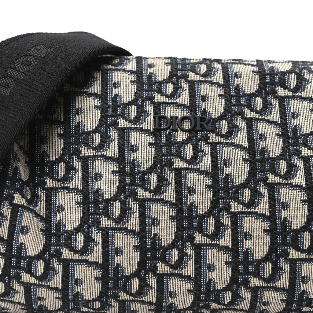 Oblique Roller Messenger Bag Blue