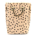 Pony Hair Cheetah Printed CC Chain Bucket Bag Light Beige Black