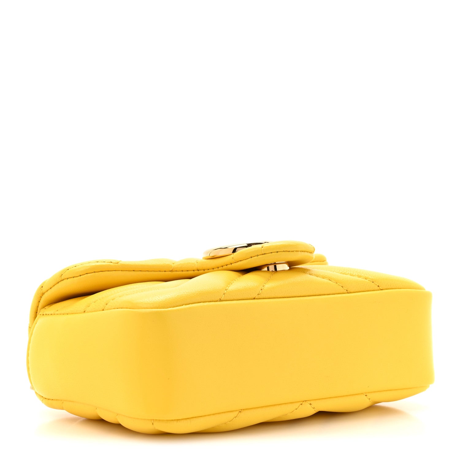 Lambskin Matelasse Mini GG Marmont Shoulder Bag Yellow