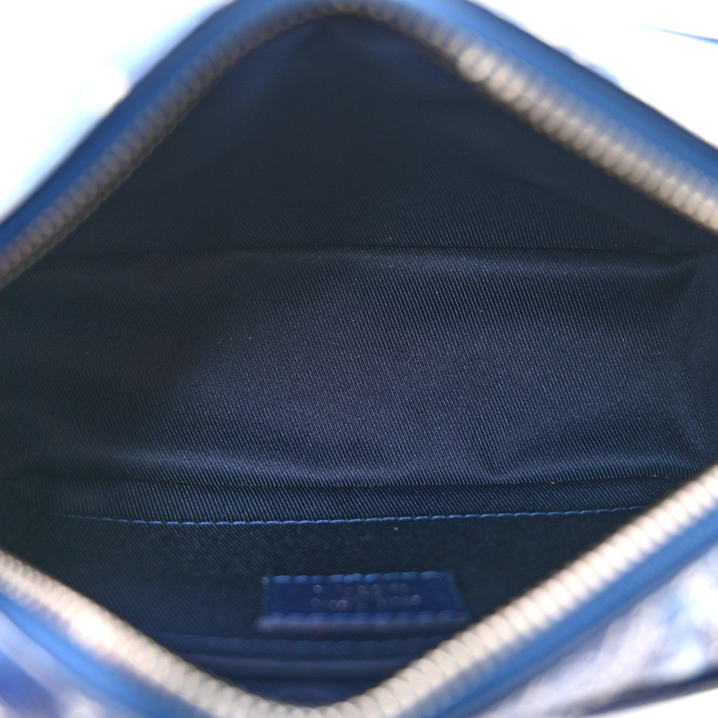 Cowhide Monogram Bandana Mini Soft Trunk Blue