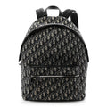 Oblique Calfskin Rider Backpack Beige Black