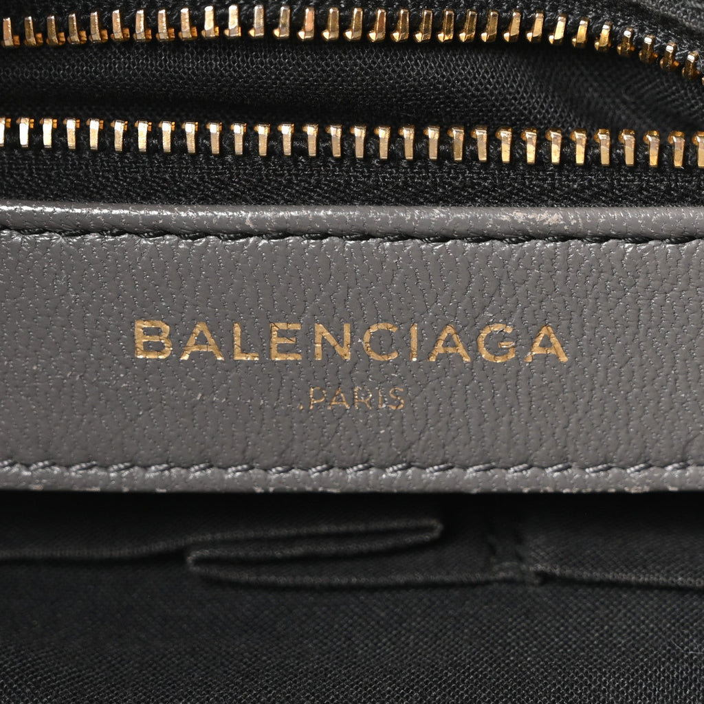 Chevre Gold Metallic Edge Hardware City Gris Acier