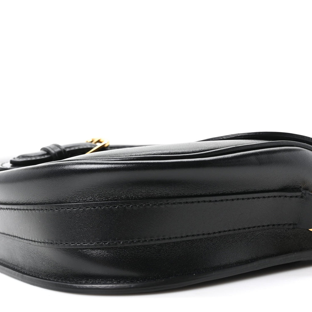 Box Calfskin Medium Bobby Flap Black