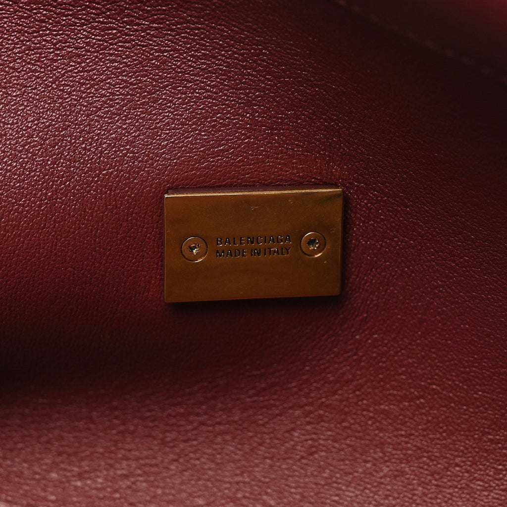 Smooth Calfskin Small Bel Air Clutch On Strap Dark Burgundy Dark Burgundy