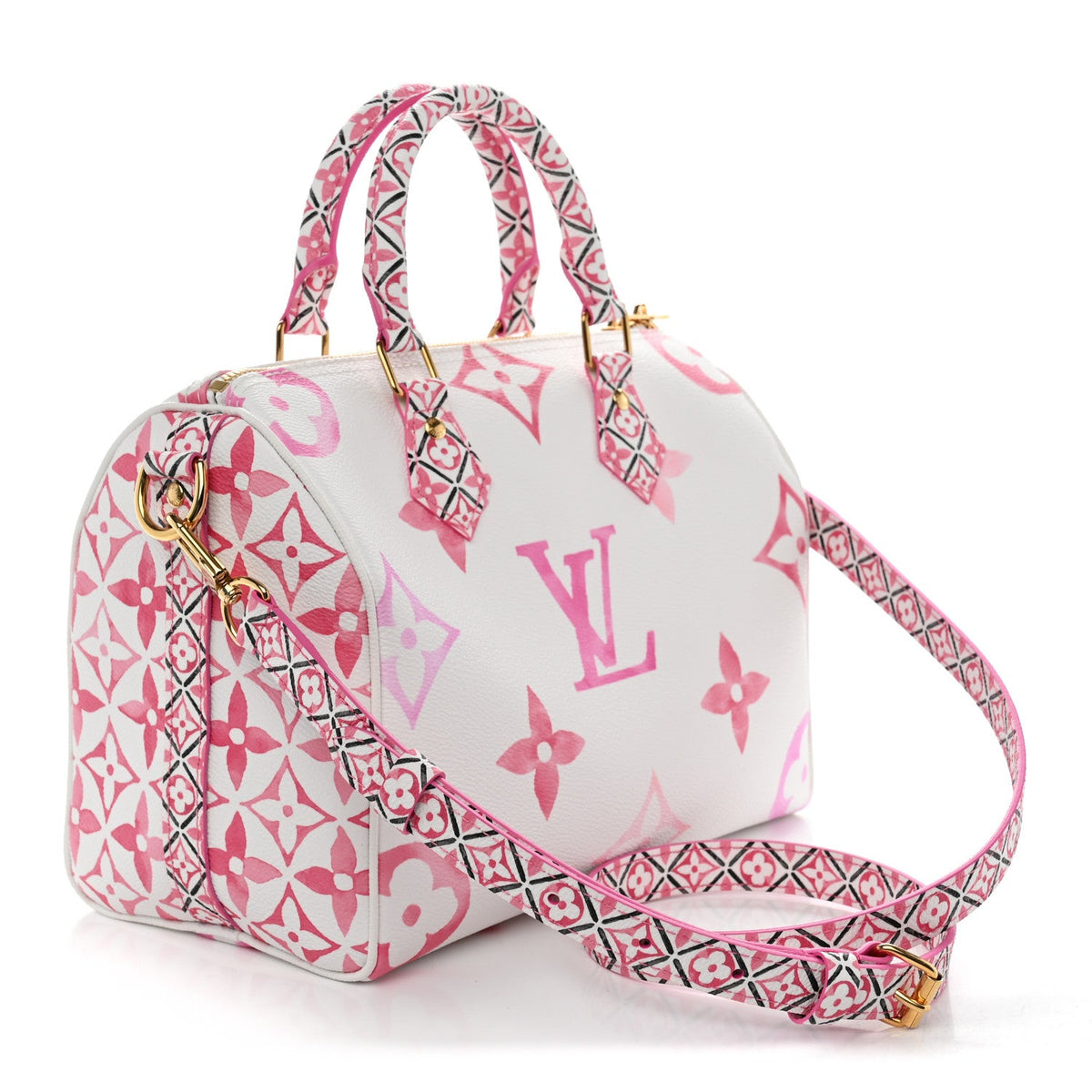 Monogram Giant By The Pool 2.0 Speedy Bandouliere 25 Rose