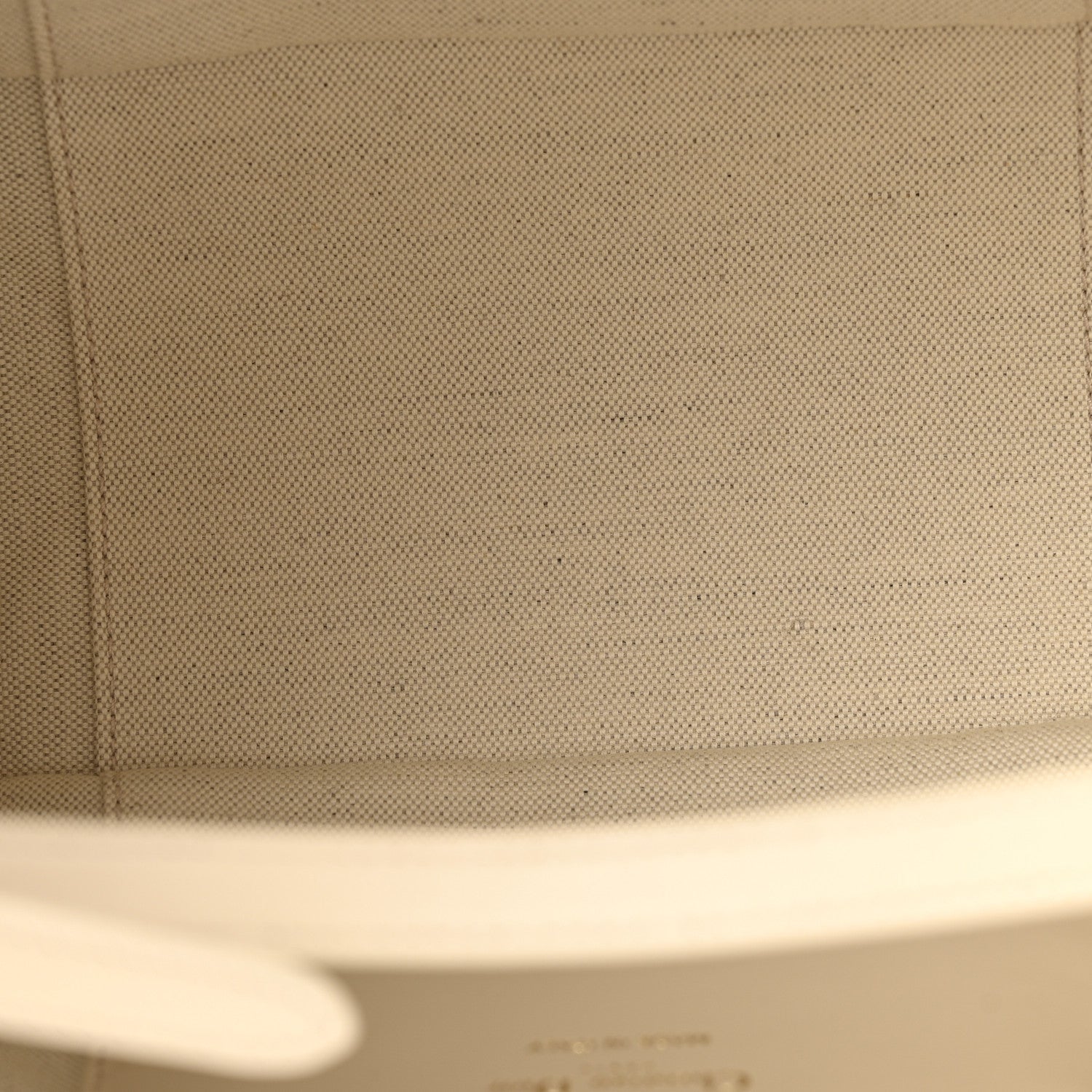 Oblique Calfskin Medium Signature Bucket Bag Beige