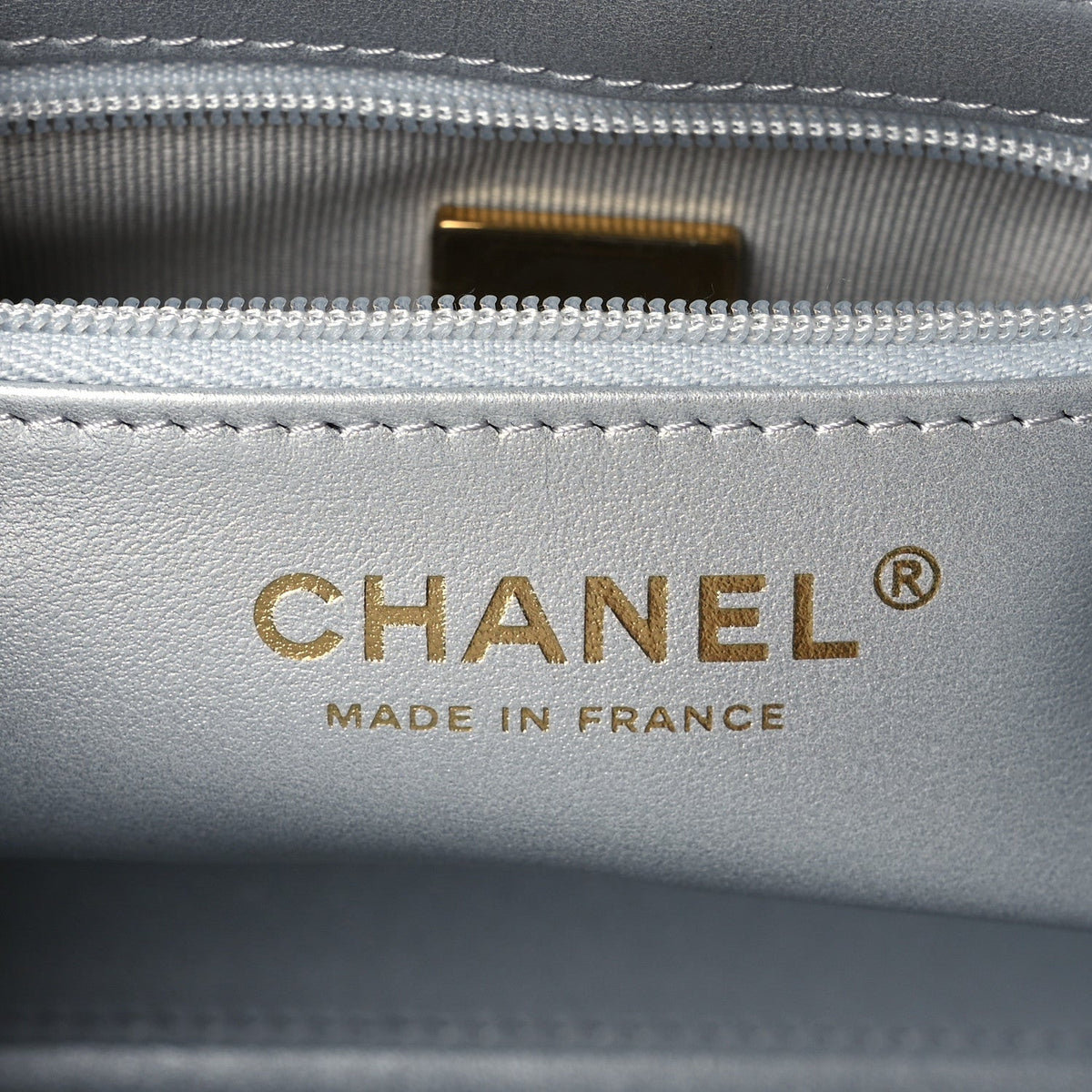 Metallic Aged Calfskin Quilted Nano Kelly Shopper Silvery