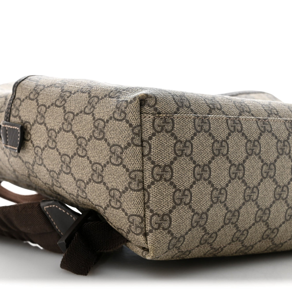 GG Supreme Monogram Margaux Calfskin Childrens Day Backpack Beige Ebony Cocoa Dark Chocolate