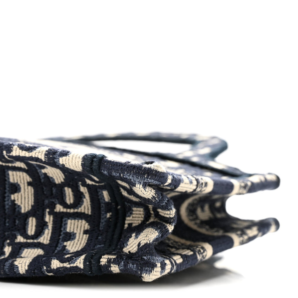 Oblique Mini Book Tote Blue Multicolor