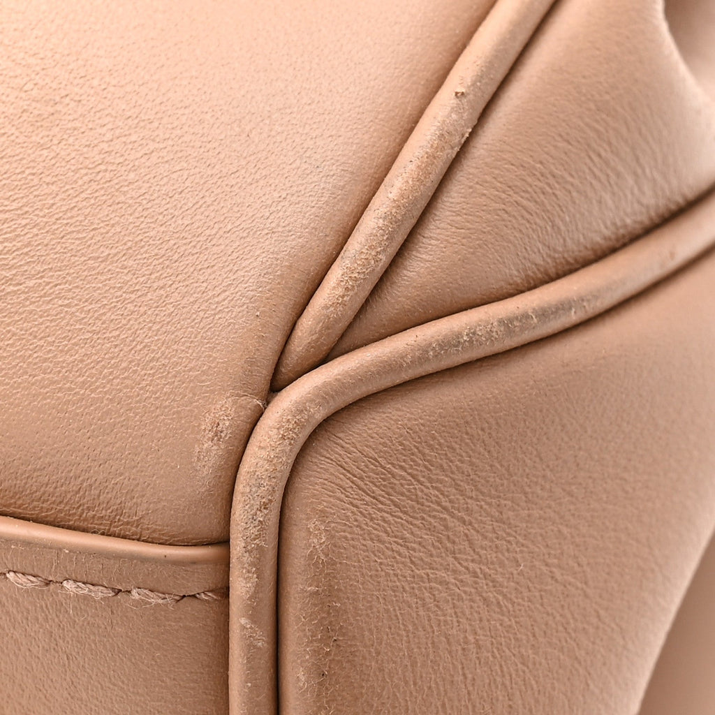 Smooth Calfskin Medium Rodeo Top Handle Handbag Latte