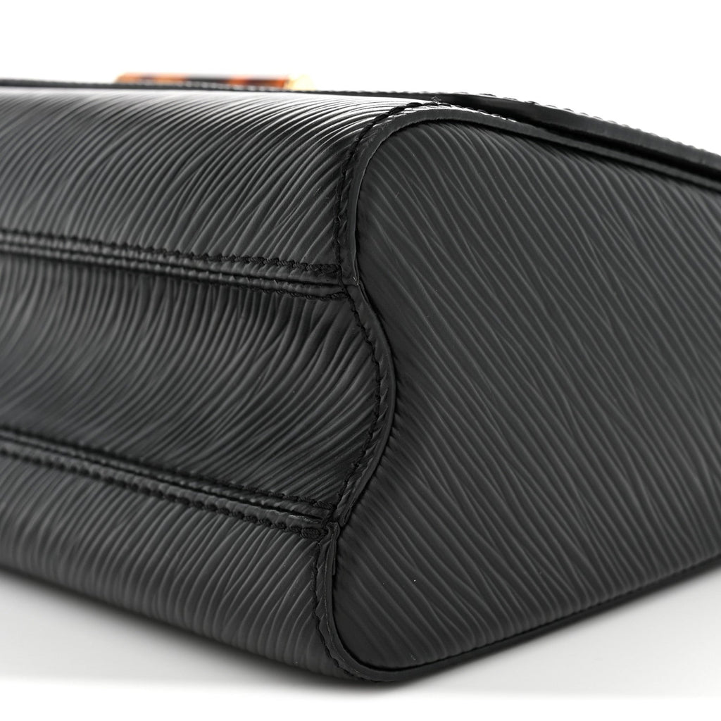 Epi Tortoiseshell Twist Shoulder Bag MM Black