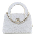 Sequin Nano Kelly Shopper White