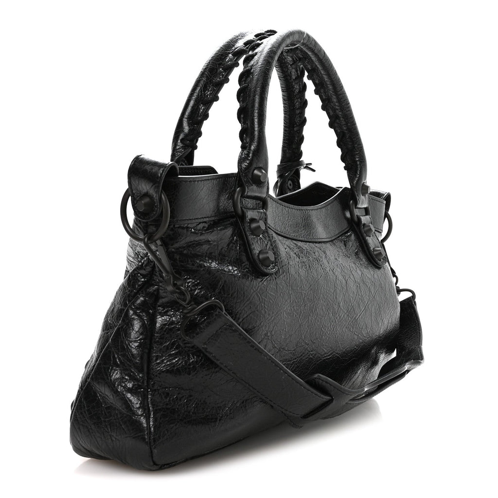 Agneau Arena Classic Hardware Le City First Bag Black