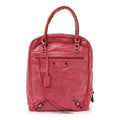 Agneau Classic Hardware Briefcase Tote Pivoine