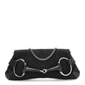Monogram Horsebit Chain Clutch Black