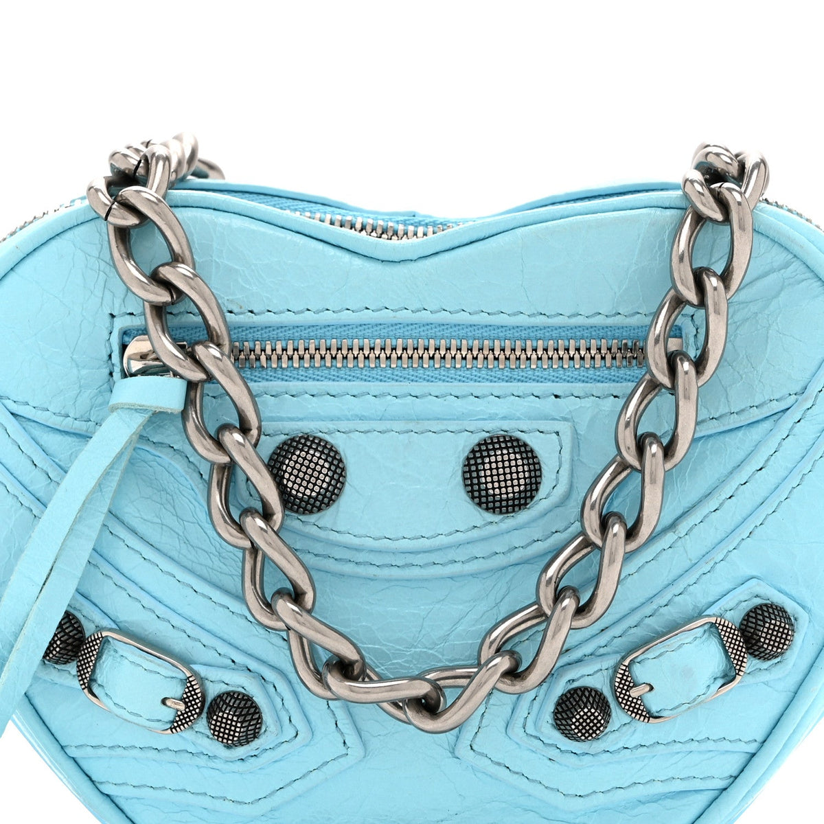 Agneau Arena Mini Le Cagole Heart Bag Blue