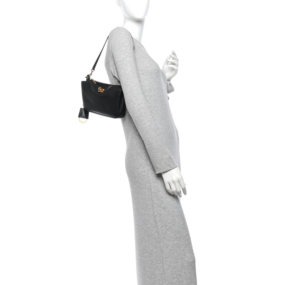 Natural Smooth Calfskin Rodeo Sling Pochette Black