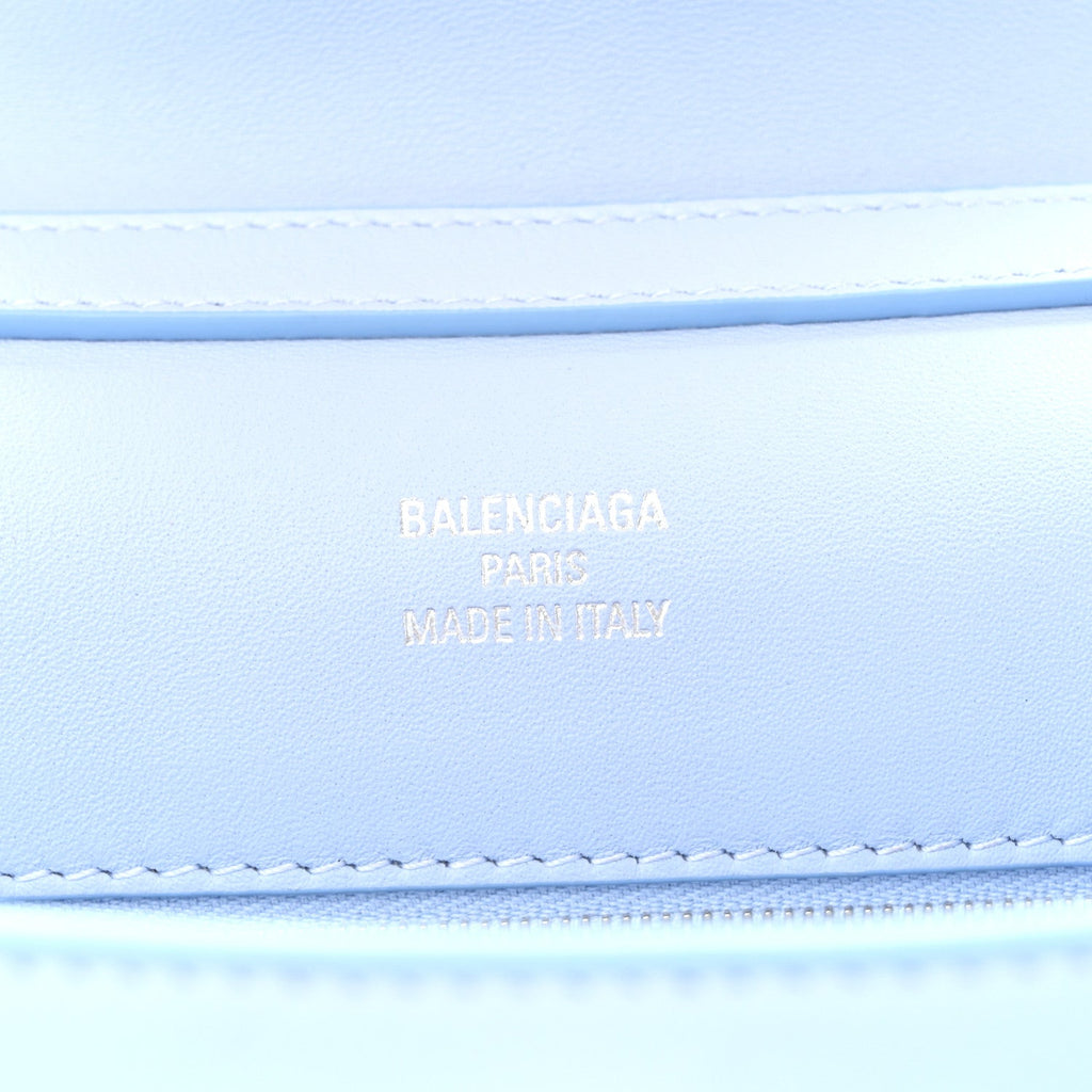 Natural Smooth Calfskin Small Rodeo Top Handle Handbag Cloudy Blue