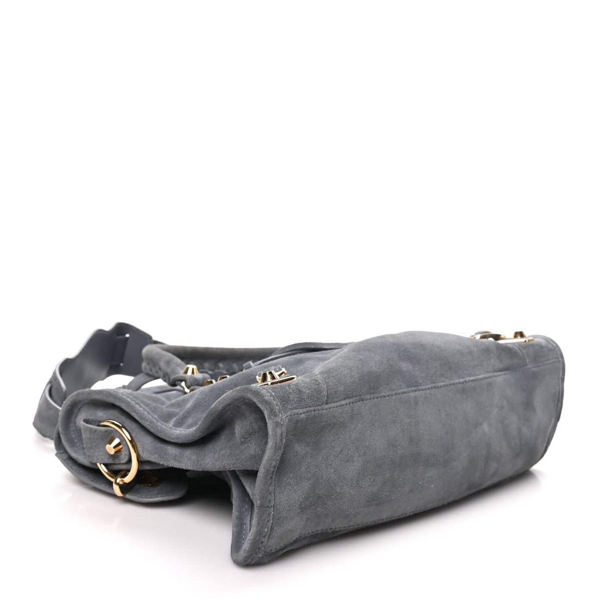 Baby Daim Suede Gold Metallic Edge Hardware S City Gris Plomb