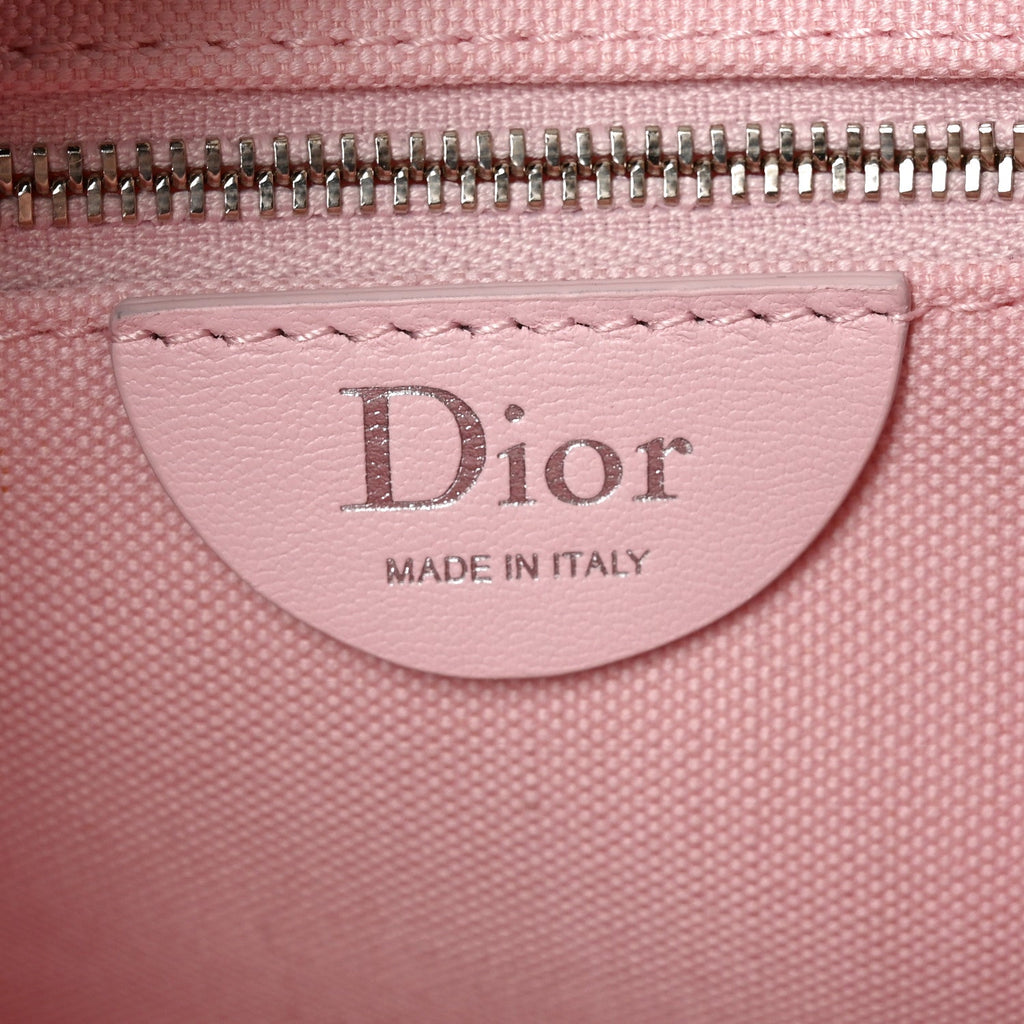 Cotton Toile De Jouy Oblique Embroidered Dior Medaillon Small Book Tote With Strap Soupir Pink White