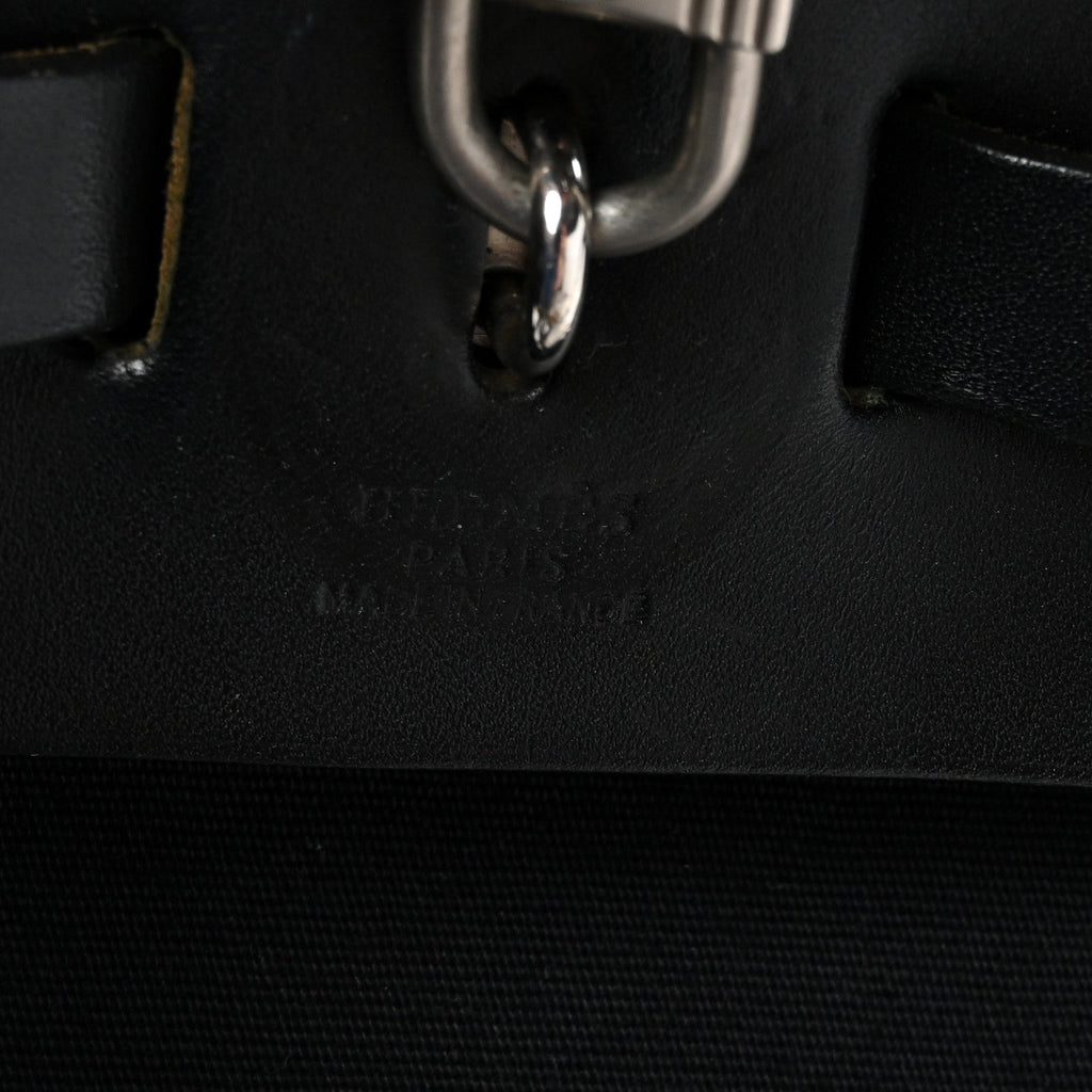 Toile Vache Calfskin Herbag 30 PM Backpack Black