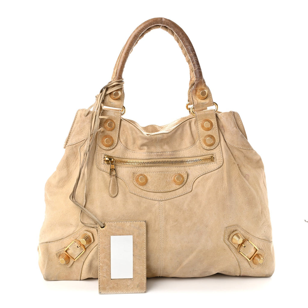 Agneau Giant 21 Gold Hardware Brief Praline