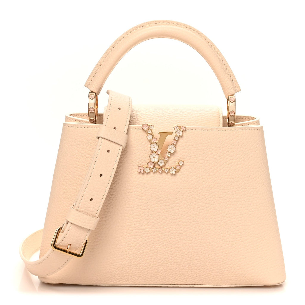 Taurillon Bloom Capucines BB Powder Beige
