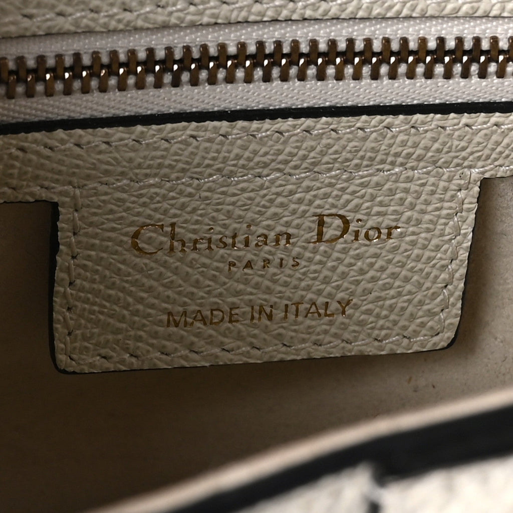 Grained Calfskin Saddle Bag White