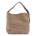 Suede CC Large Bucket Bag Grey
