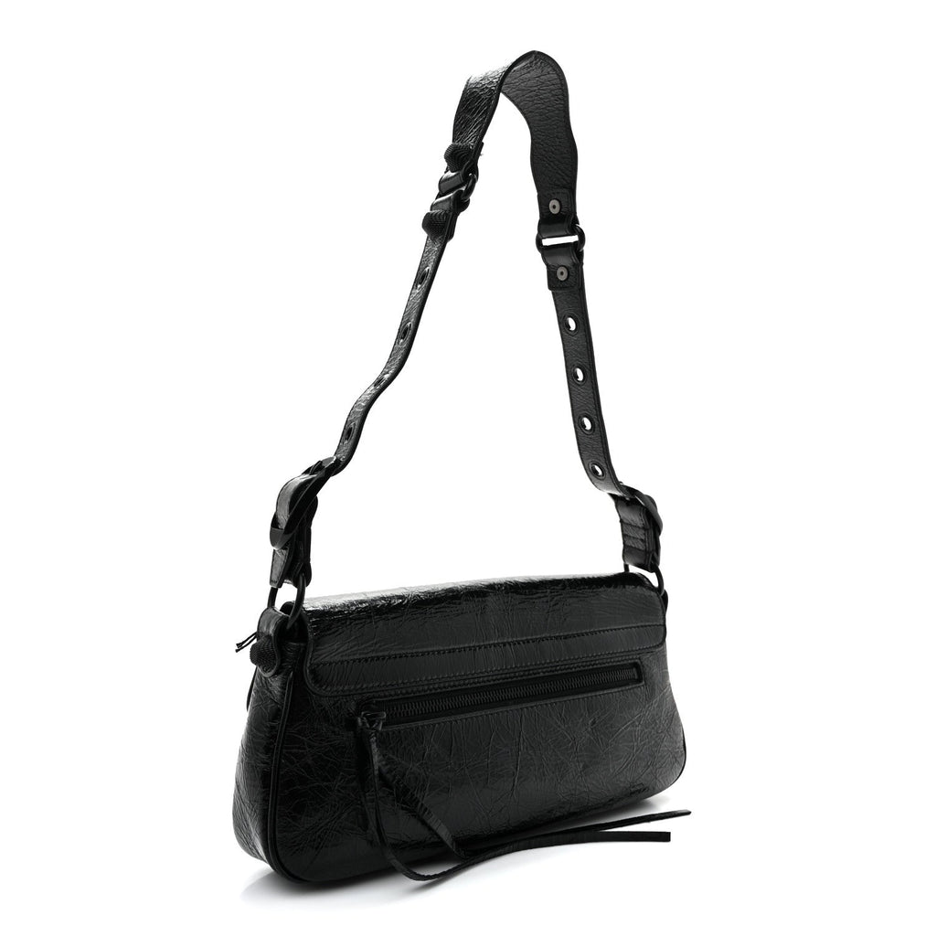 Agneau Arena Monochrome Small Le Cagole Sling Bag Black
