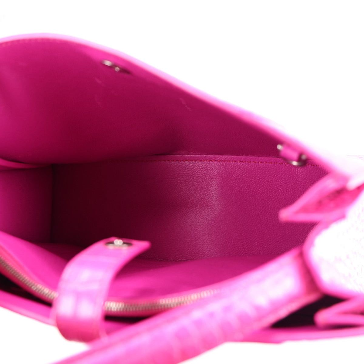 Grained Calfskin XS Hourglass East West Tote Lipstick Pink
