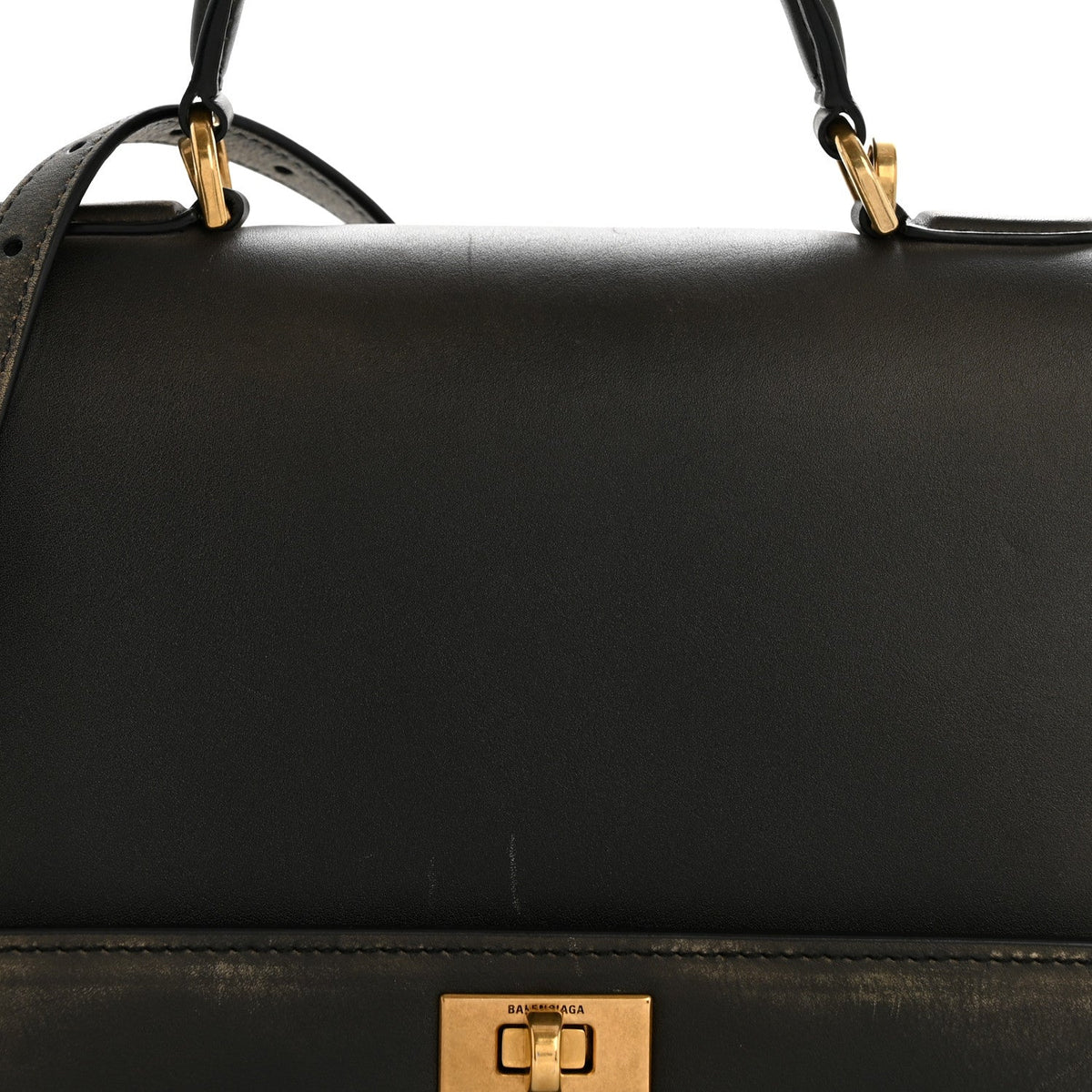Calfskin Small Money Top Handle Handbag Brown