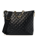 Lambskin Embossed Monogram Coussin Hobo MM Black