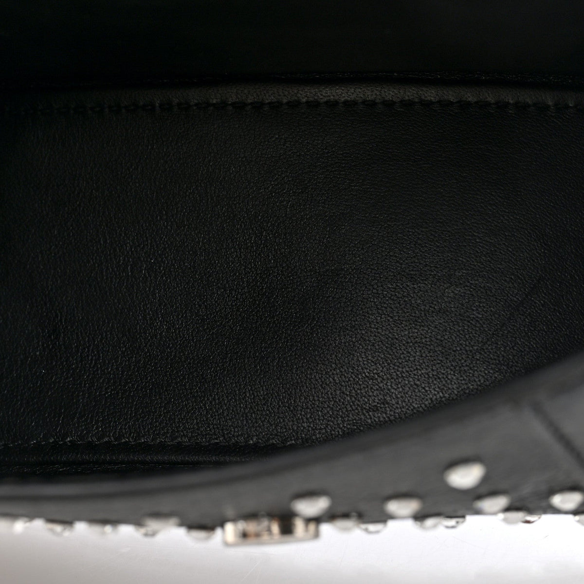 Strass Suede Hourglass Top Handle Bag XS Black Jet
